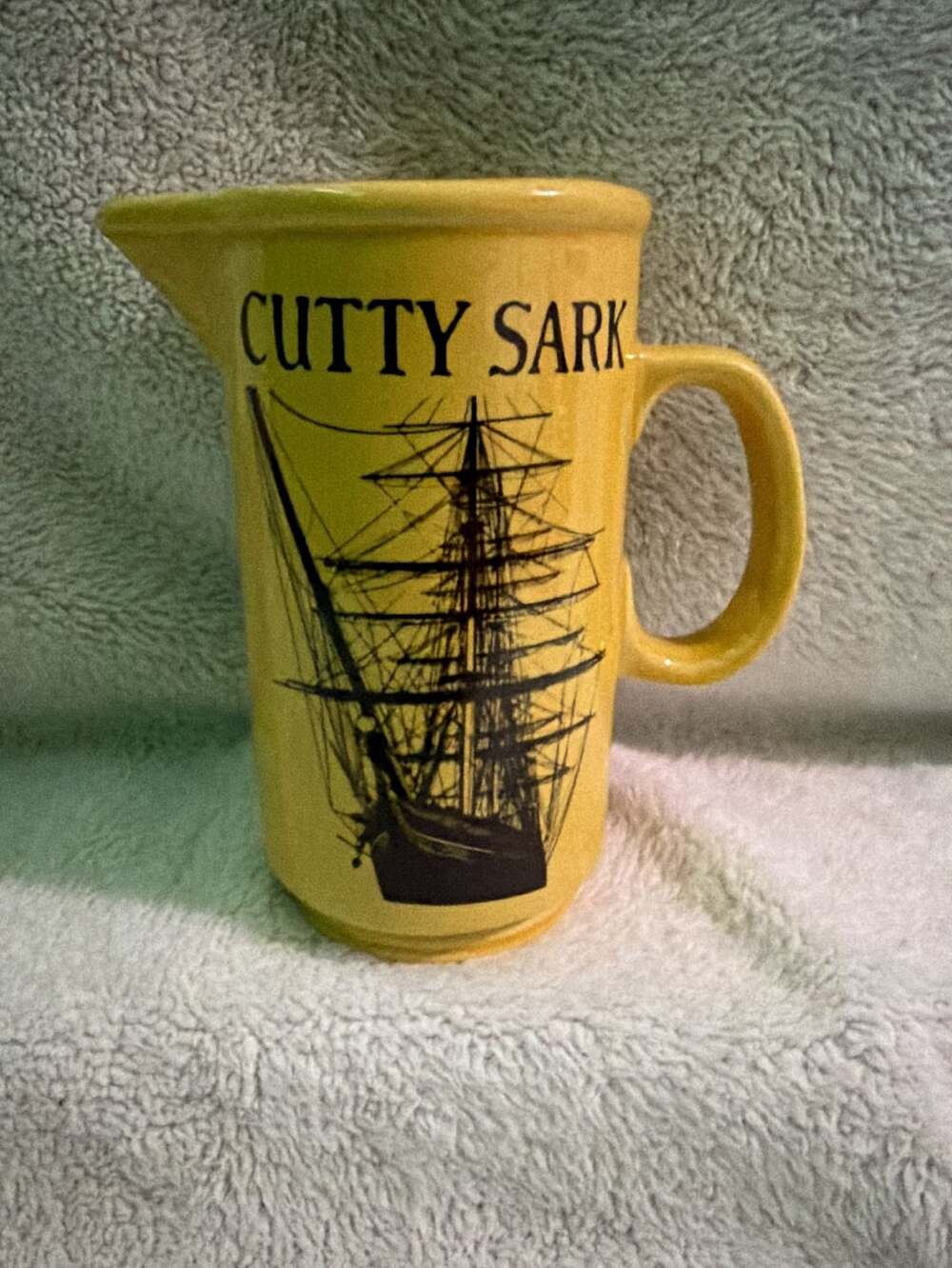 Cutty Sark Ceramic Yellow Pitcher